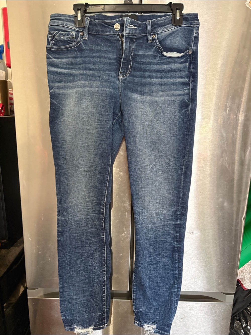 Buckle Dark Blue Straight Leg Denim Jeans